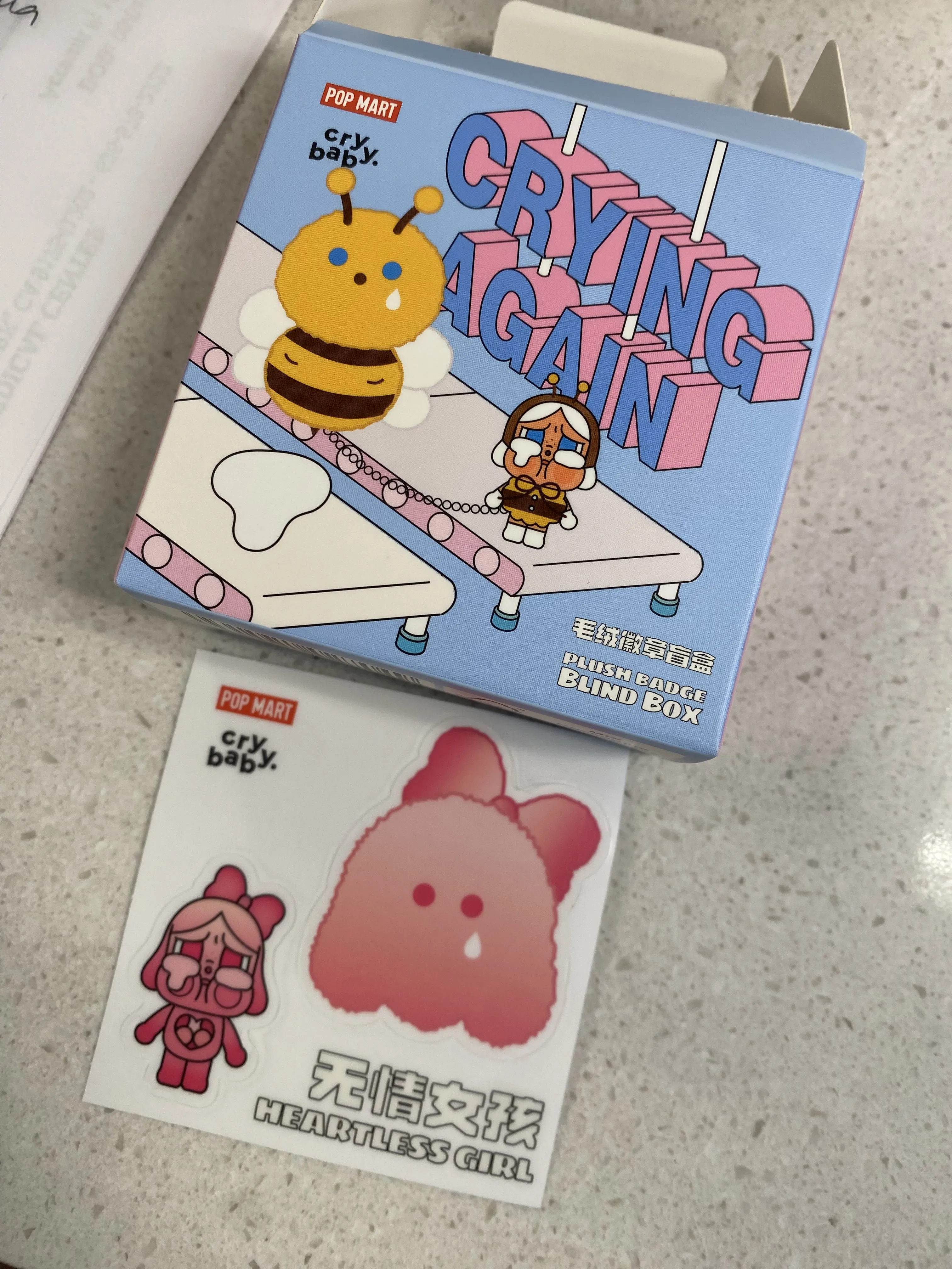 CRYBABY Crying Again Series-Plush Badge Blind Box - POP MART (United ...