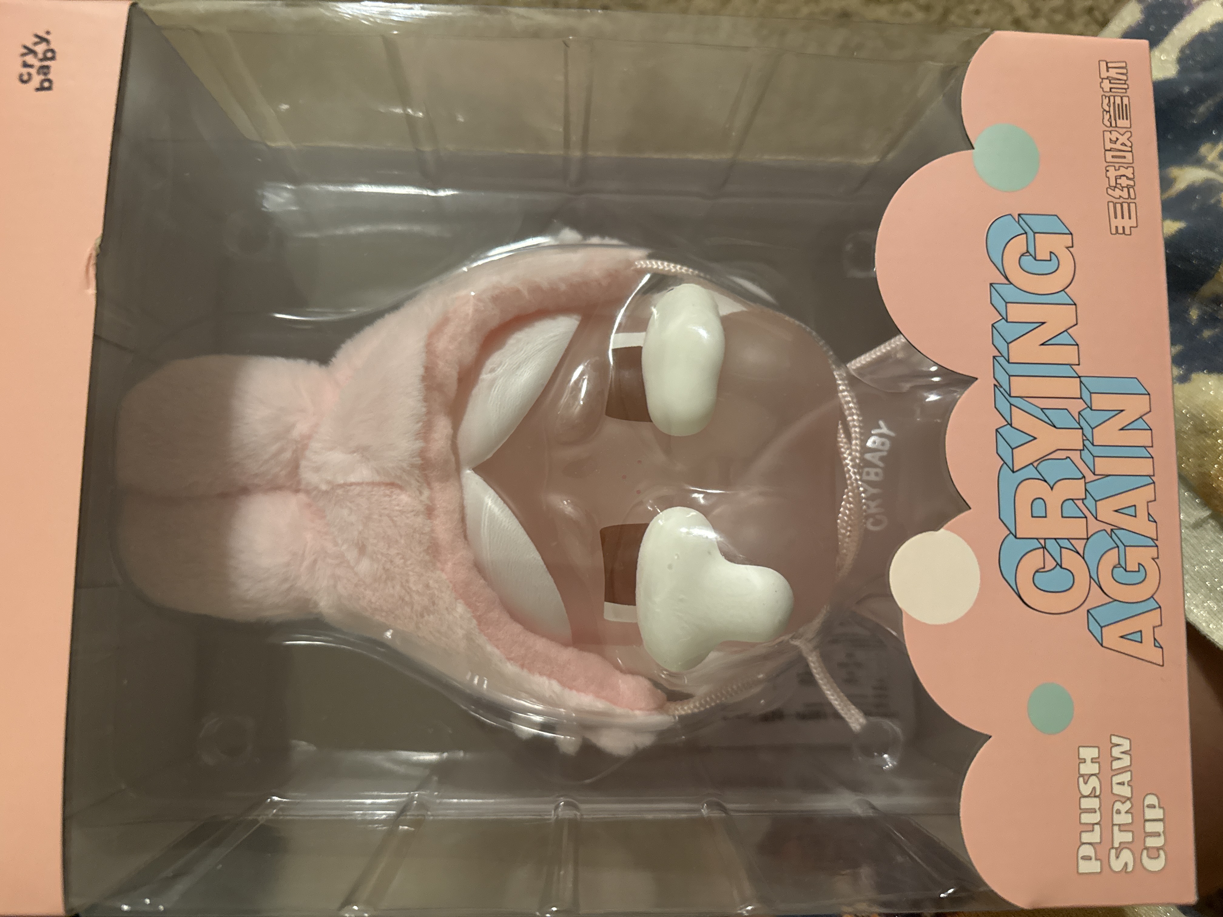 CRYBABY Crying Again Series-Plush Straw Cup (I'LL GIVE YOU