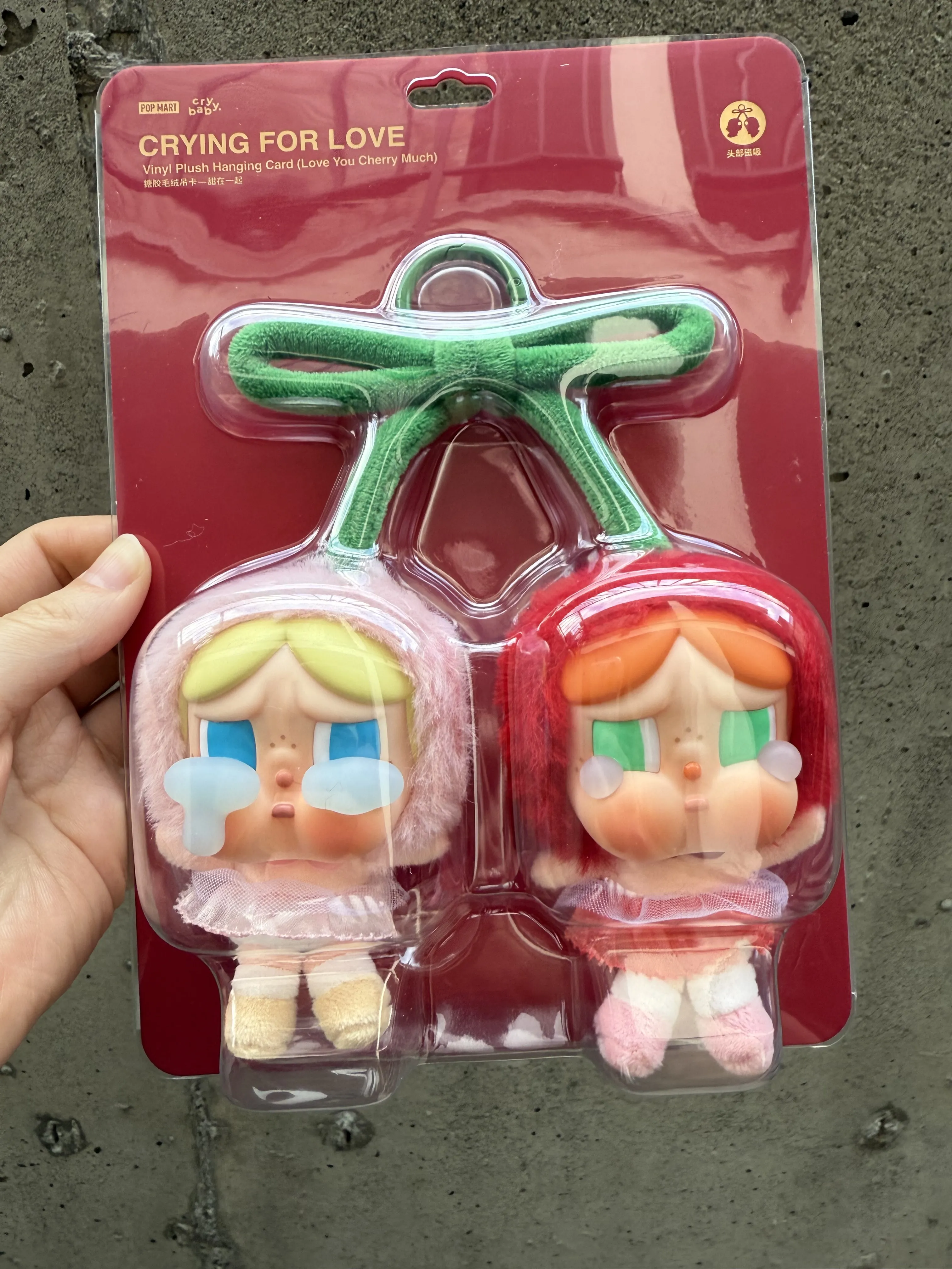 国内正規品Crying For Love Cherry popmart CRYBABY Crying For Love Series-Vinyl Plush Hanging Card