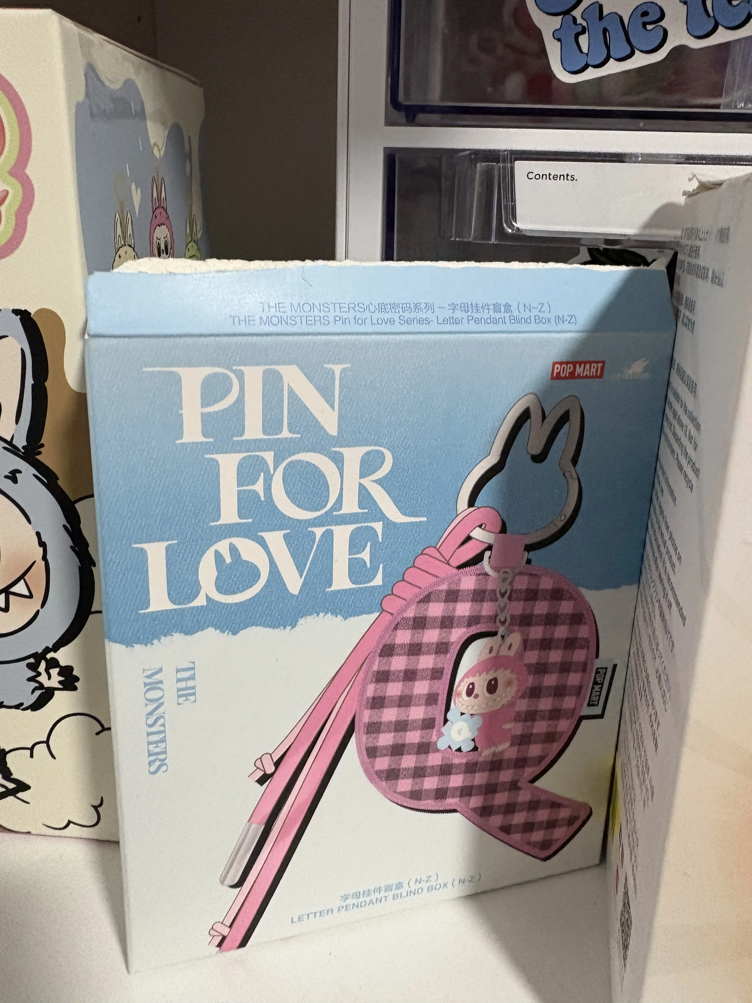 POP NOW:THE MONSTERS Pin for Love Series- Letter Pendant