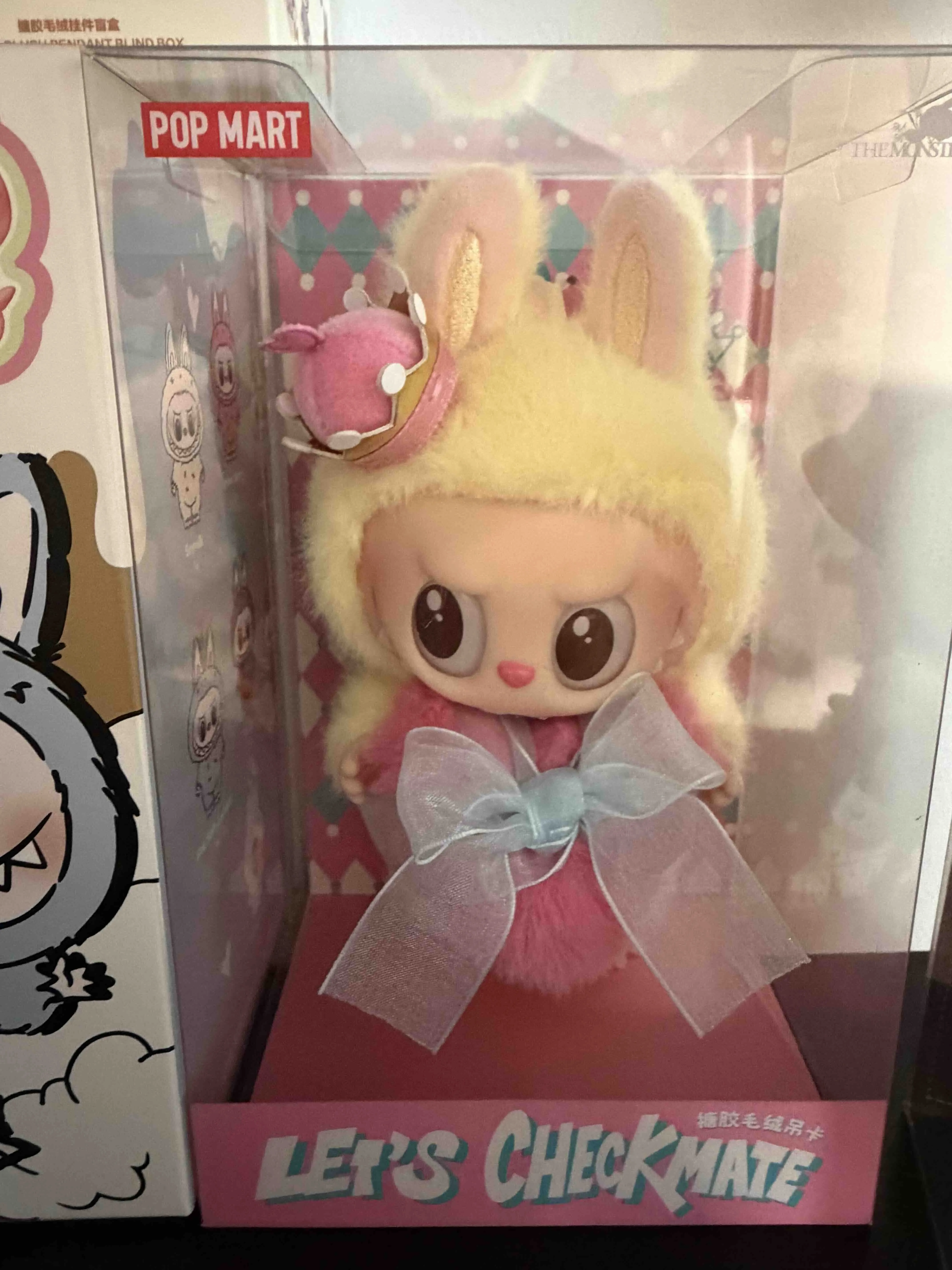 THE MONSTERS Let's Checkmate Series-Vinyl Plush Hanging Card