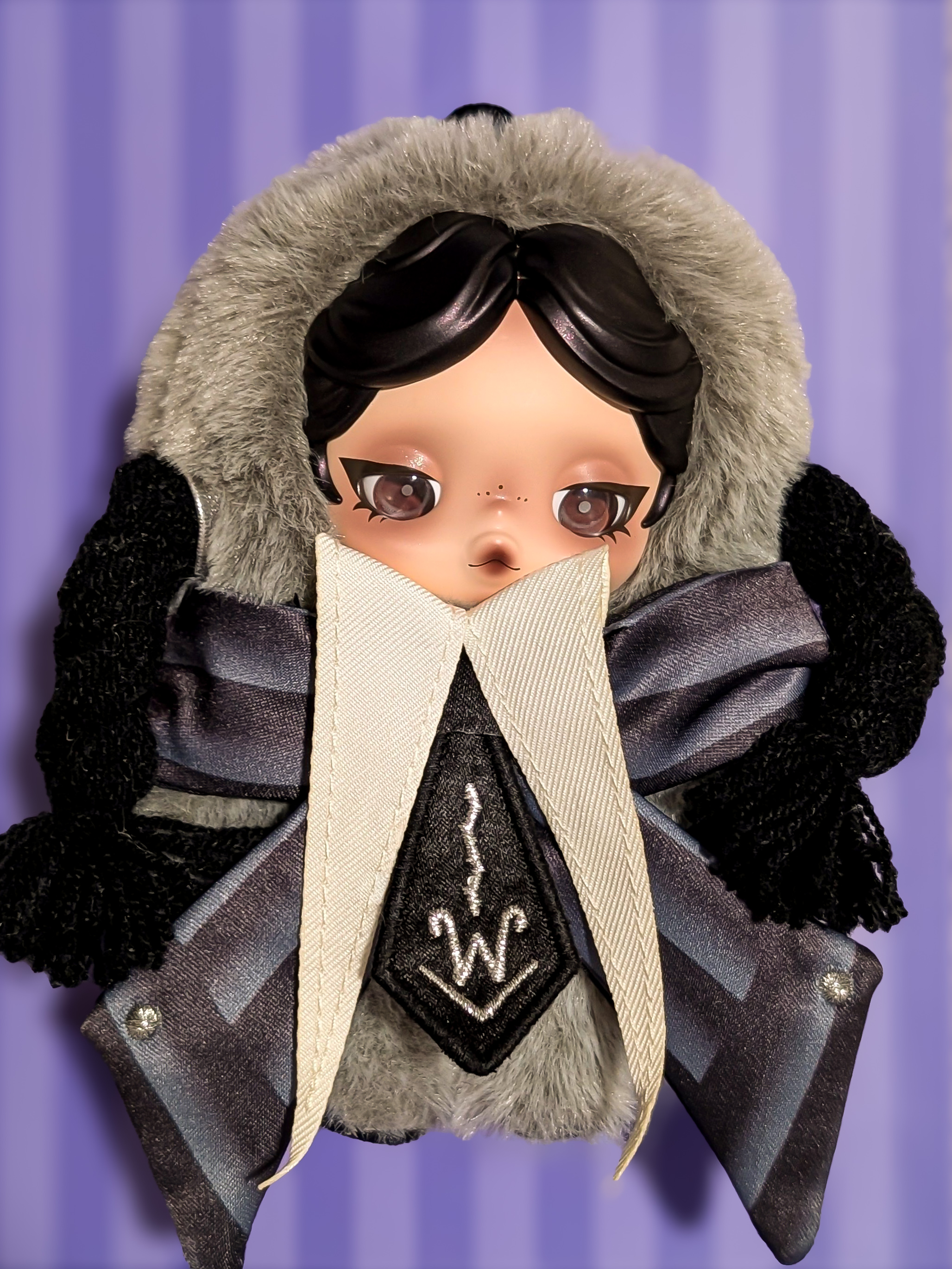 SKULLPANDA × Wednesday Plush（Nevermore Academy Uniform Version