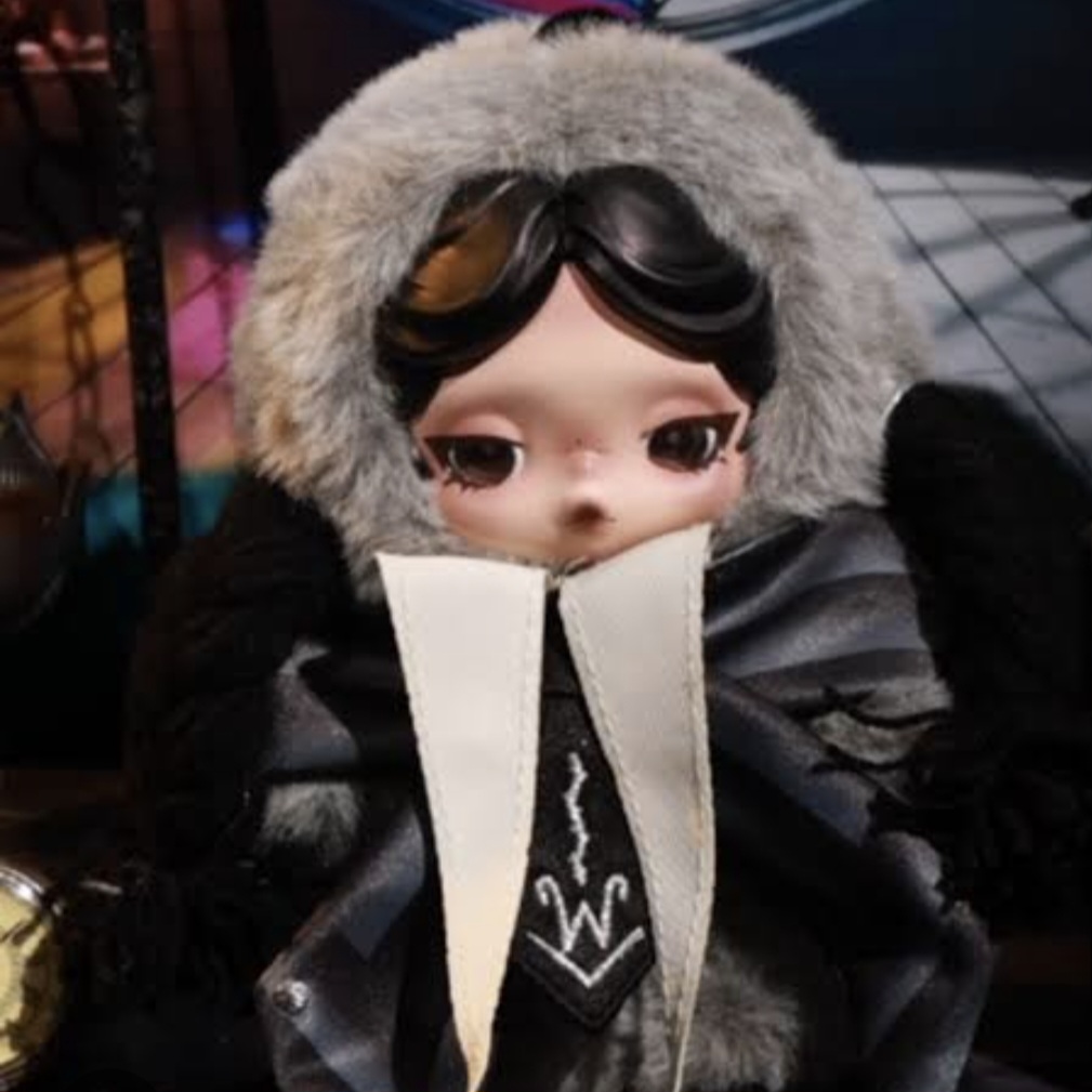 SKULLPANDA × Wednesday Plush（Nevermore Academy Uniform Version