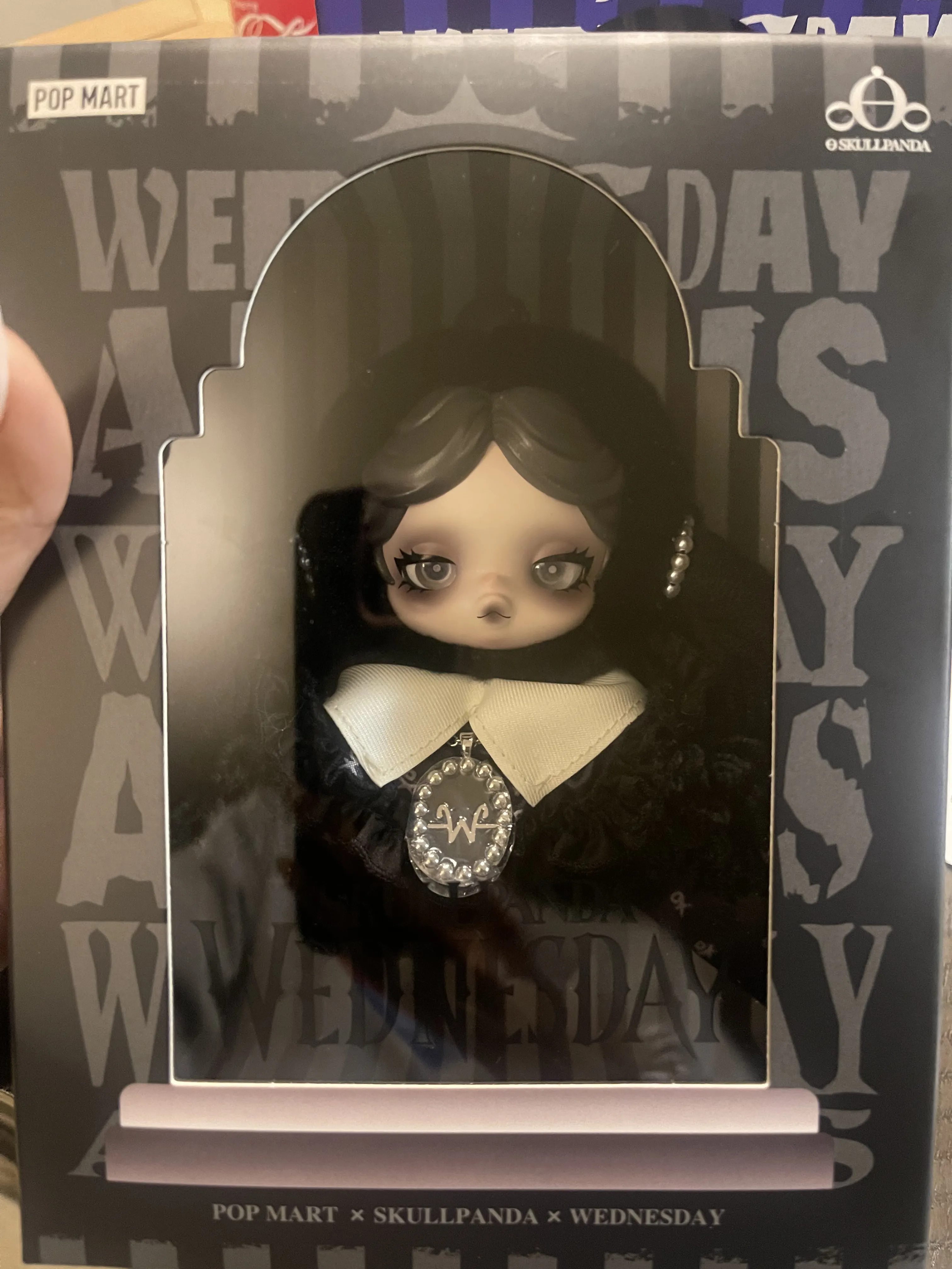 SKULLPANDA × Wednesday Plush（Classic Dress Version） - POP MART