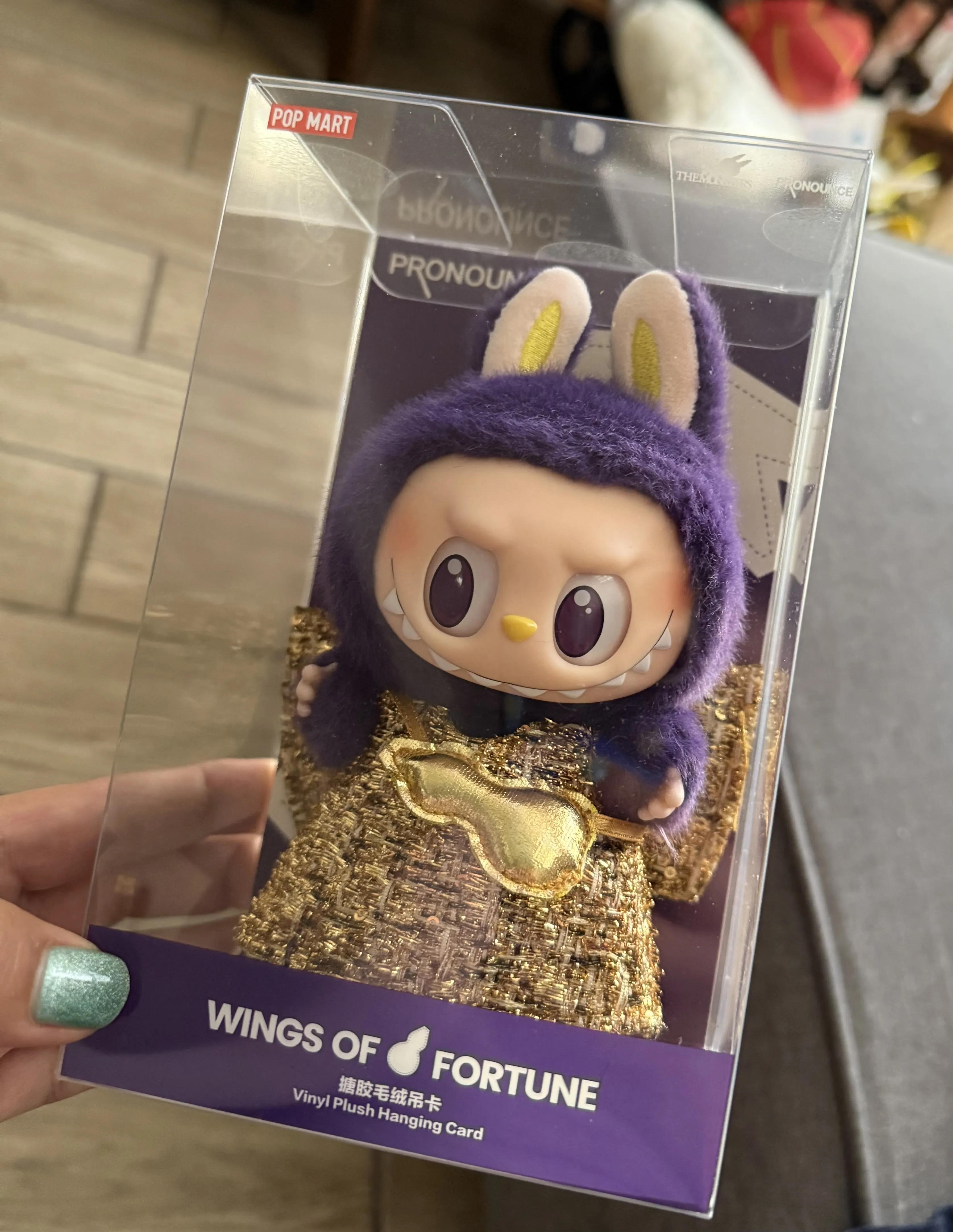 LABUBU × PRONOUNCE - WINGS OF FORTUNE Vinyl Plush Hanging Card
