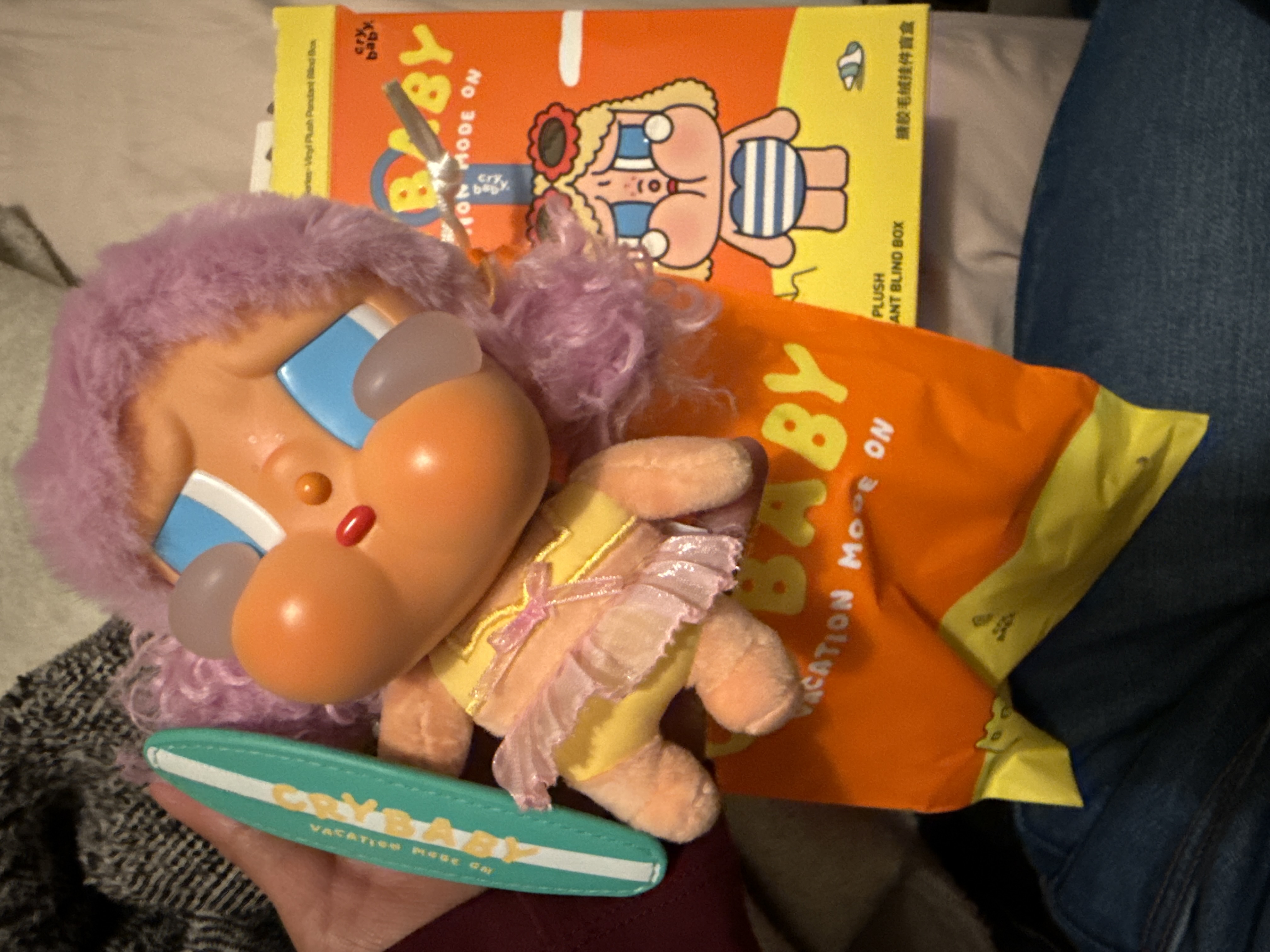 CRYBABY Vacation Mode On Series-Vinyl Plush Pendant Blind Box