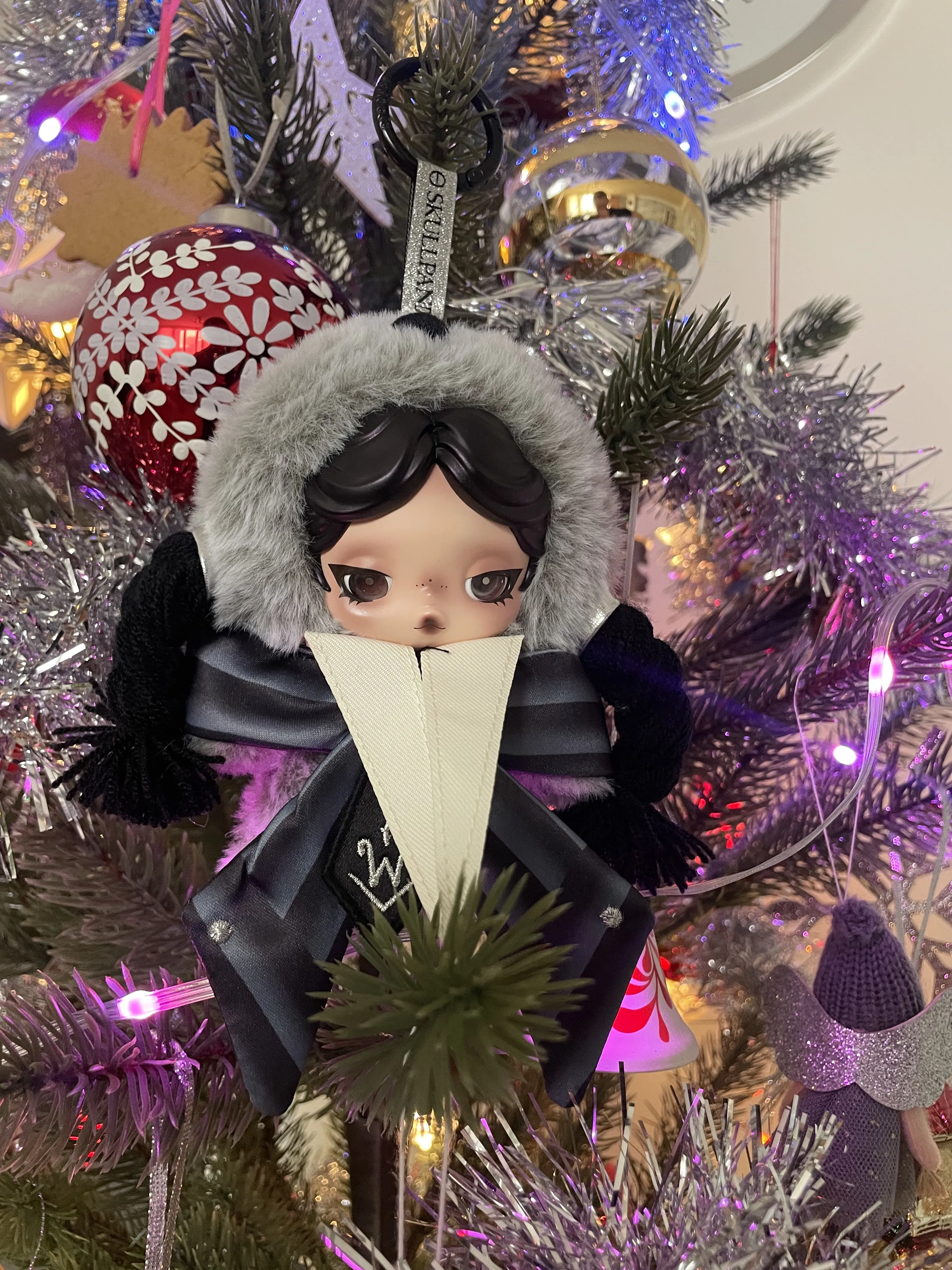 SKULLPANDA × Wednesday Plush（Nevermore Academy Uniform Version