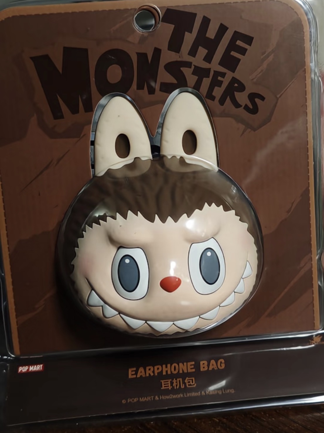 LABUBU Originals-Brown Silicone Earphone Bag | Accessories - POP