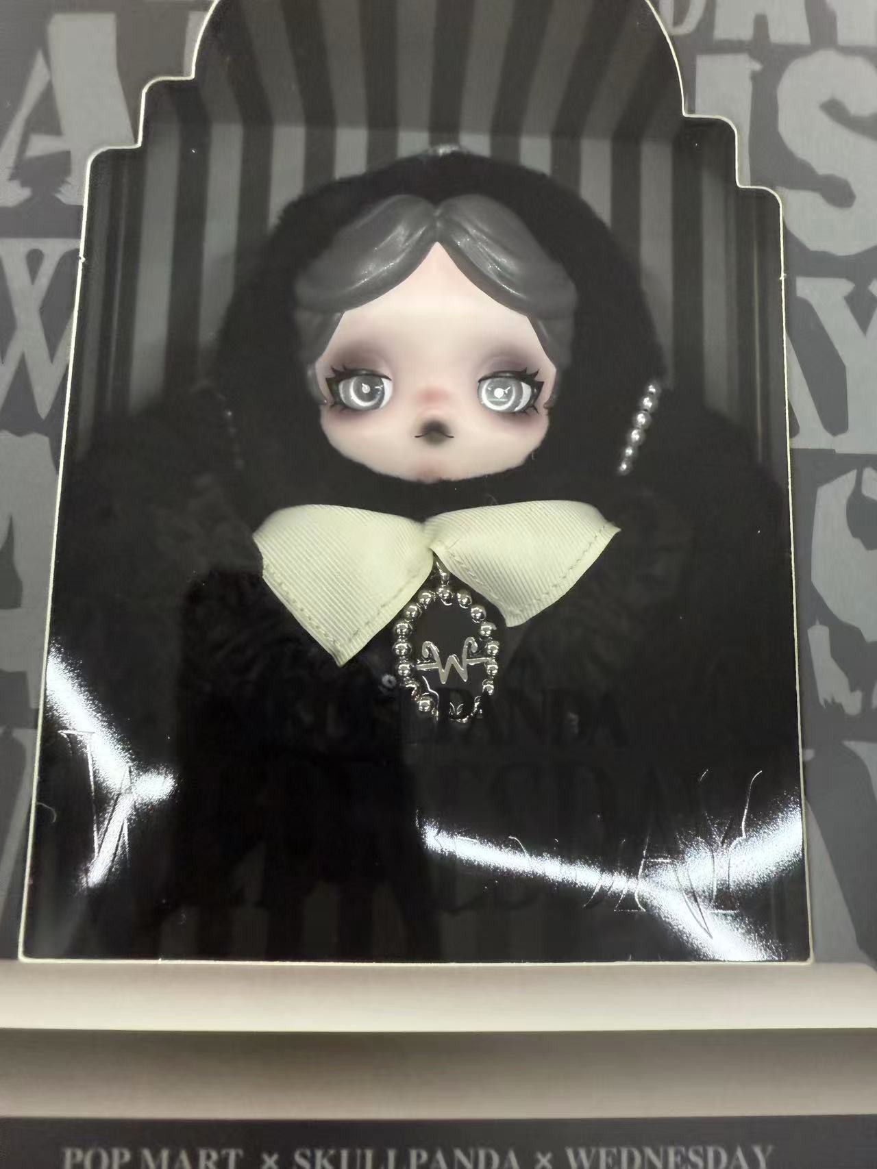 SKULLPANDA × Wednesday Plush（Classic Dress Version） - POP MART