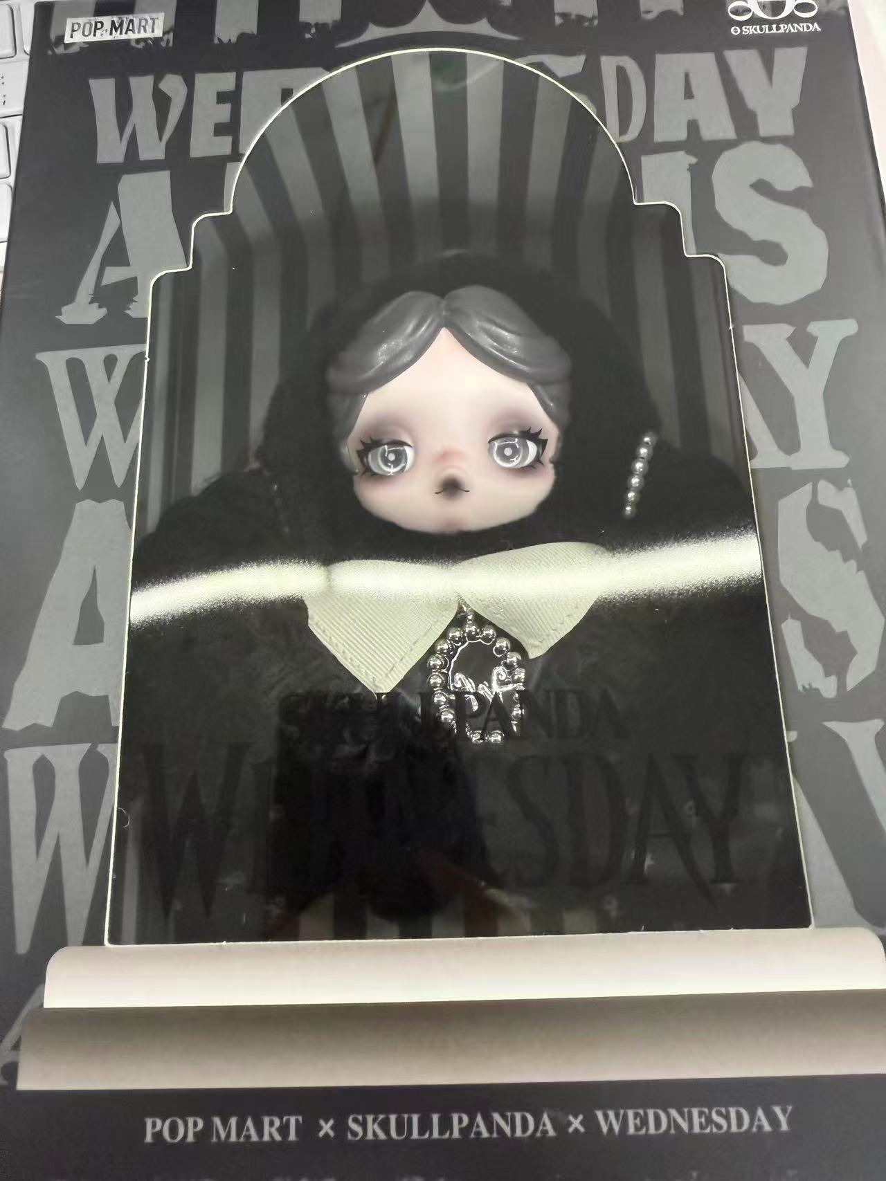 SKULLPANDA × Wednesday Plush（Classic Dress Version） - POP MART