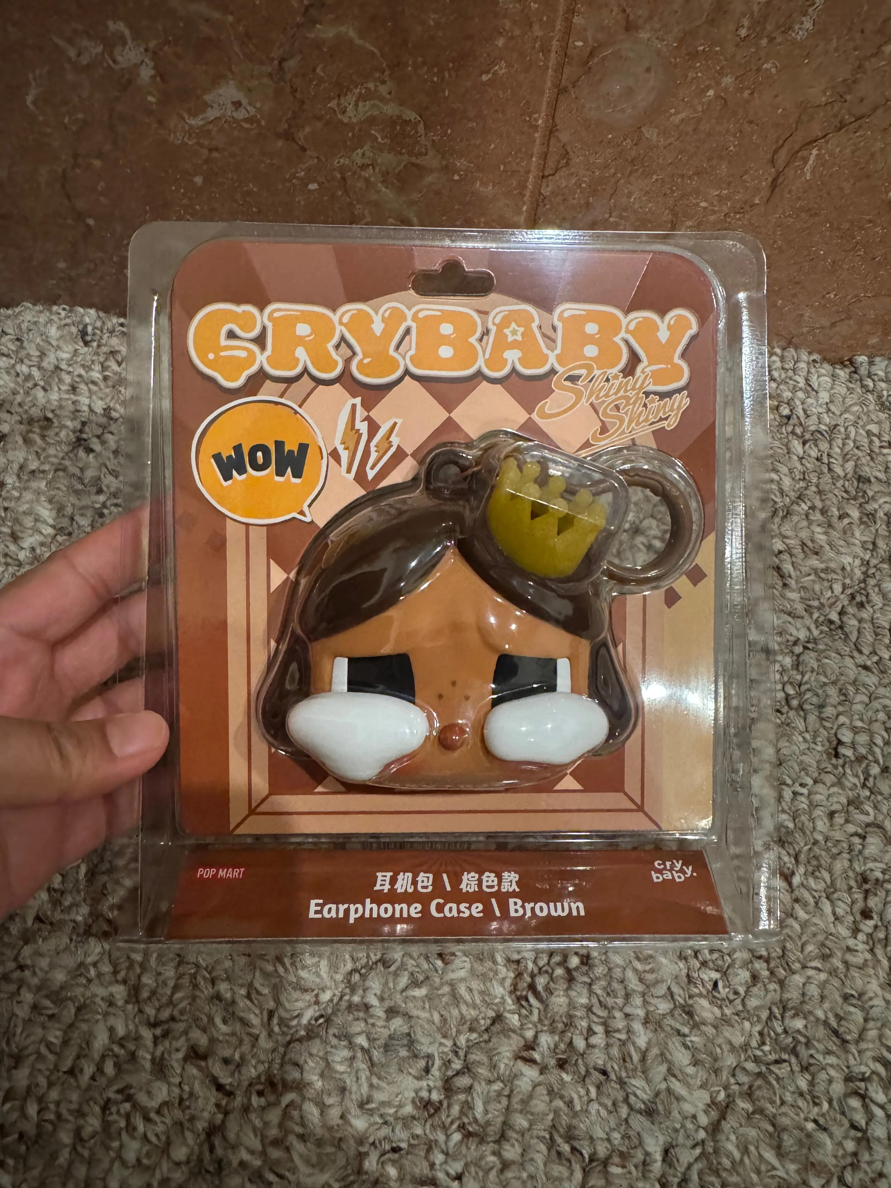 CRYBABY Earphone Case ゴールド POP MART CRYBABY SHINY Collection Crybaby Doll Earphone Case Gold, Bro