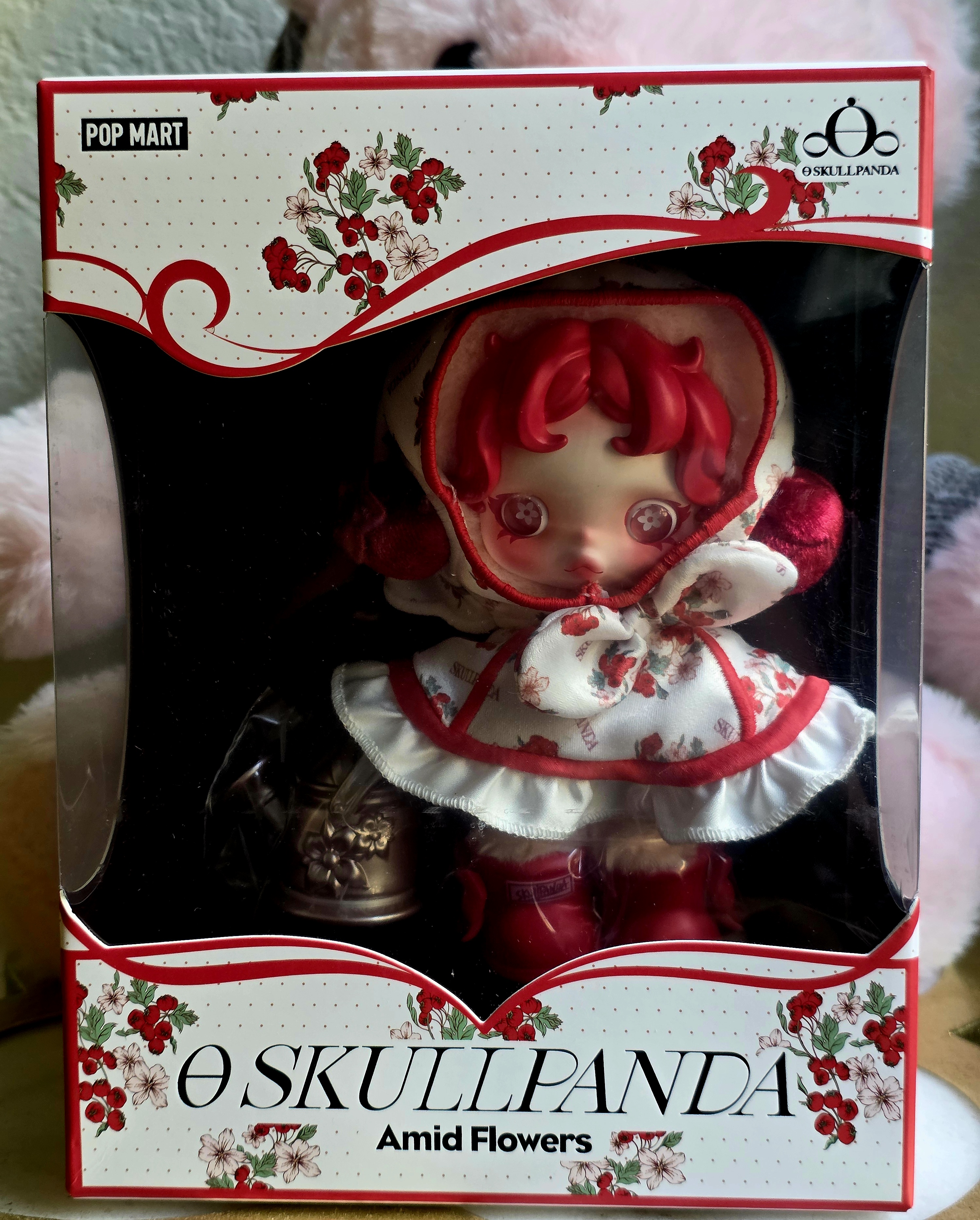 SKULLPANDA Amid Flowers Plush Doll Pendant - POP MART (United States)