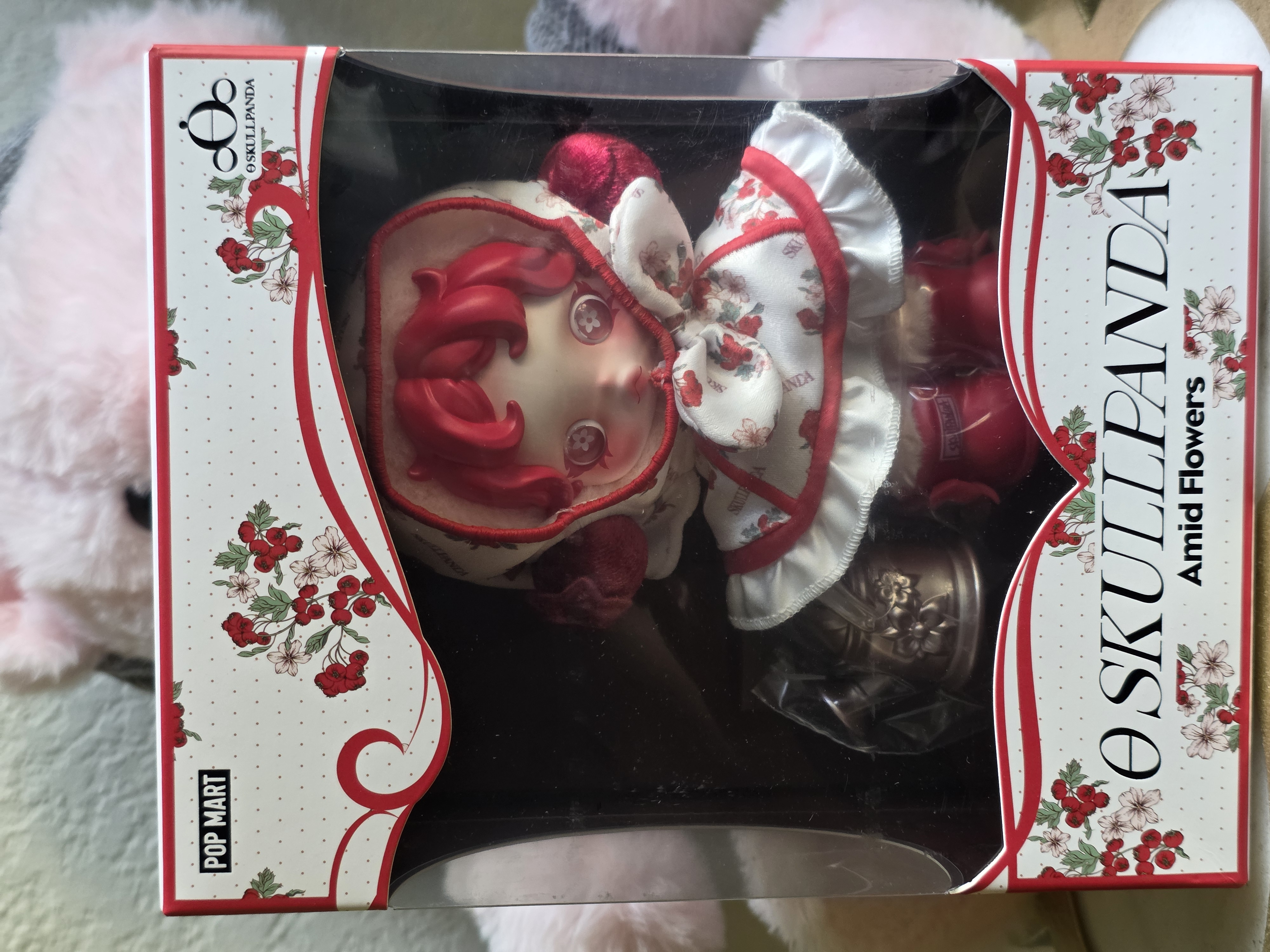 SKULLPANDA Amid Flowers Plush Doll Pendant - POP MART (United States)