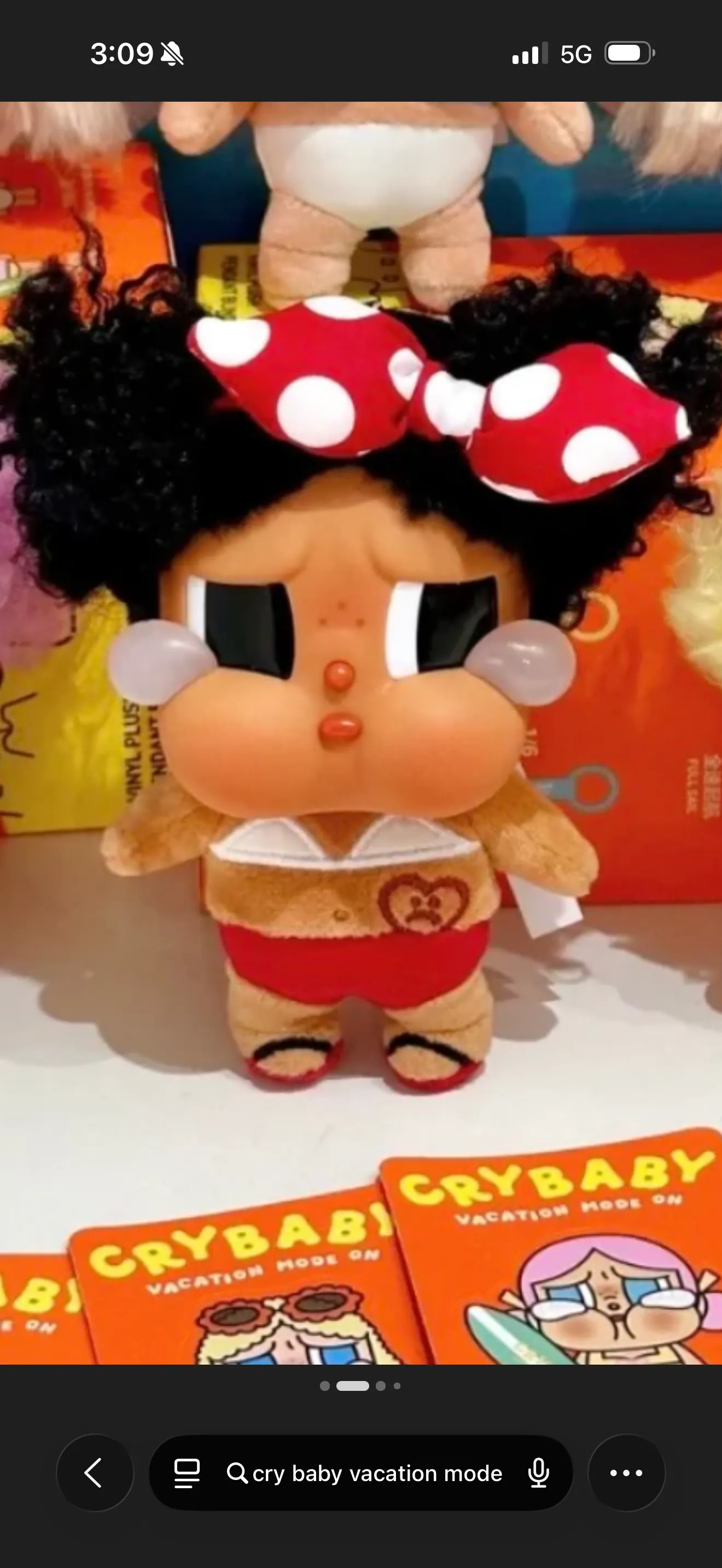 POPMART CRYBABY Vacation Mode Onシークレット CRYBABY Vacation Mode On Series-Vinyl Plush Pendant Blind Box