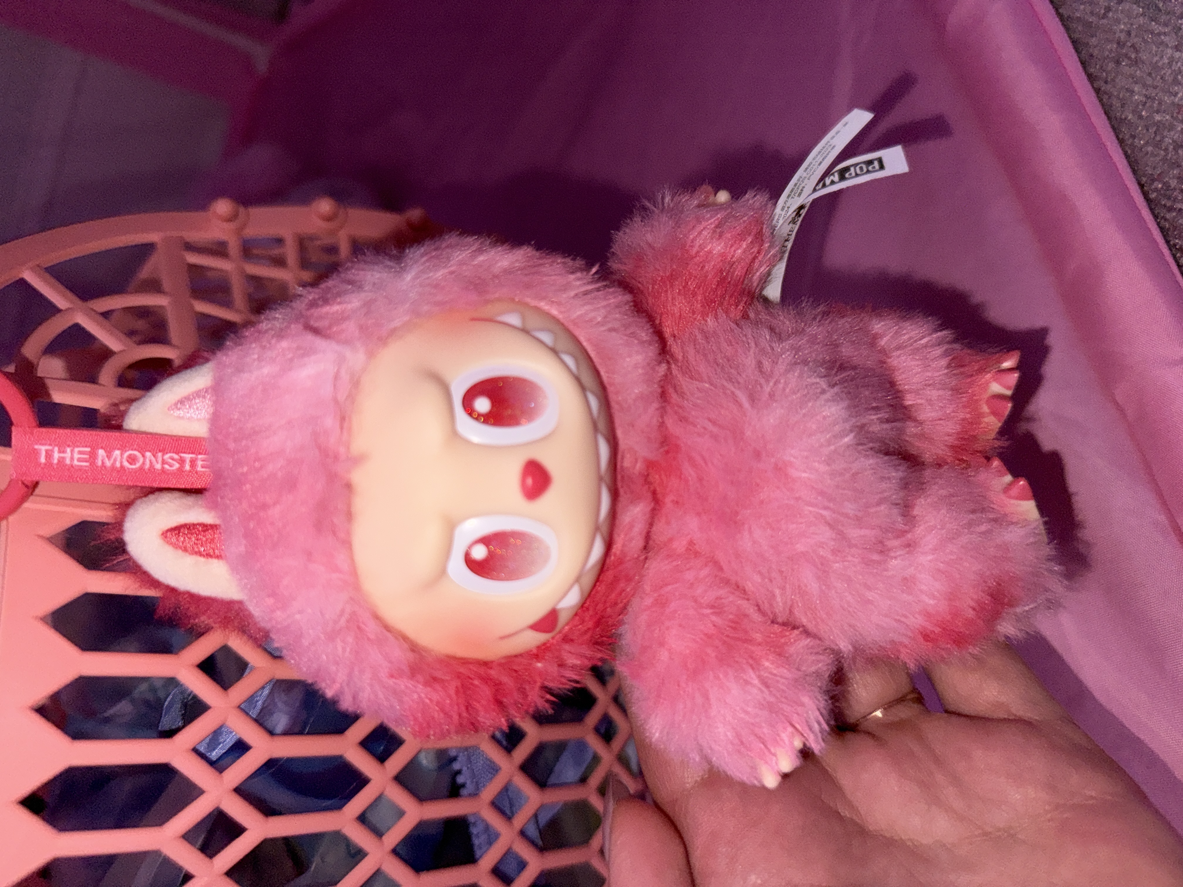 POPMART LABUBU Crystal フィギュア ピンク Pop Mart Labubu The Monsters Big into Energy Series Love Crystal