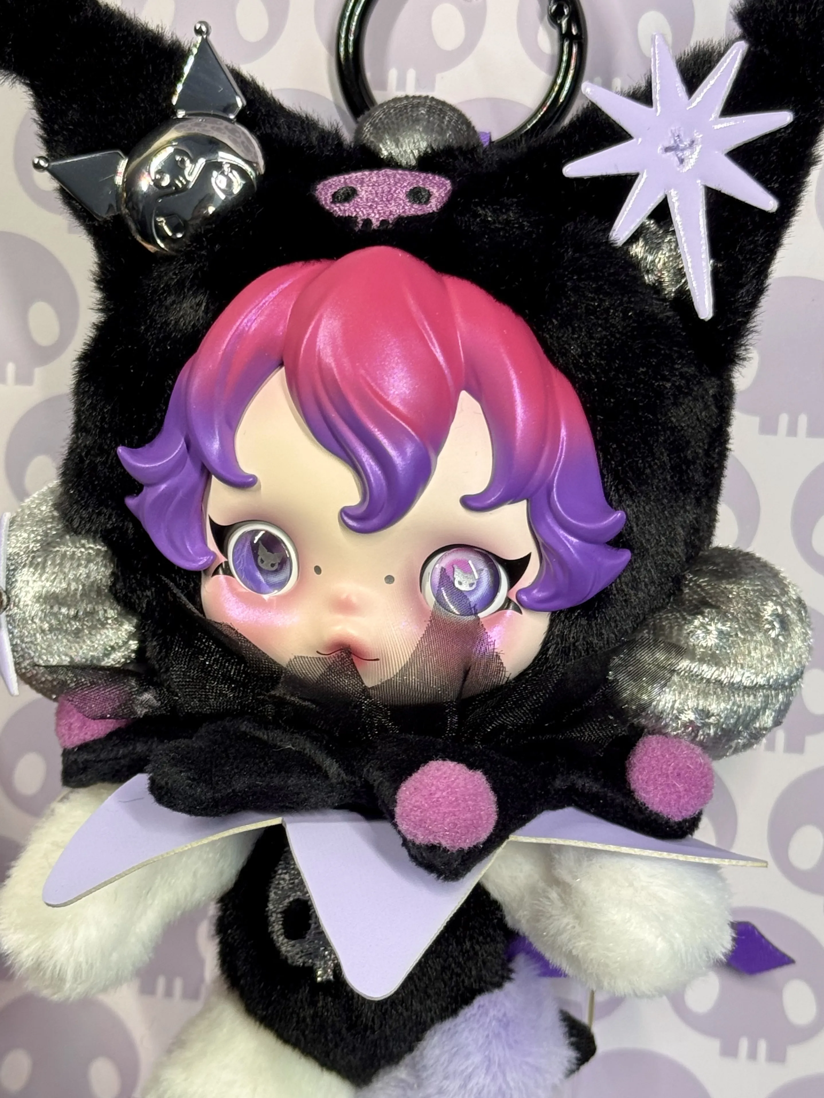 Labubu SKULLPANDA × KUROMI Plush｜Sanrio Collab Plush｜POP MART CA