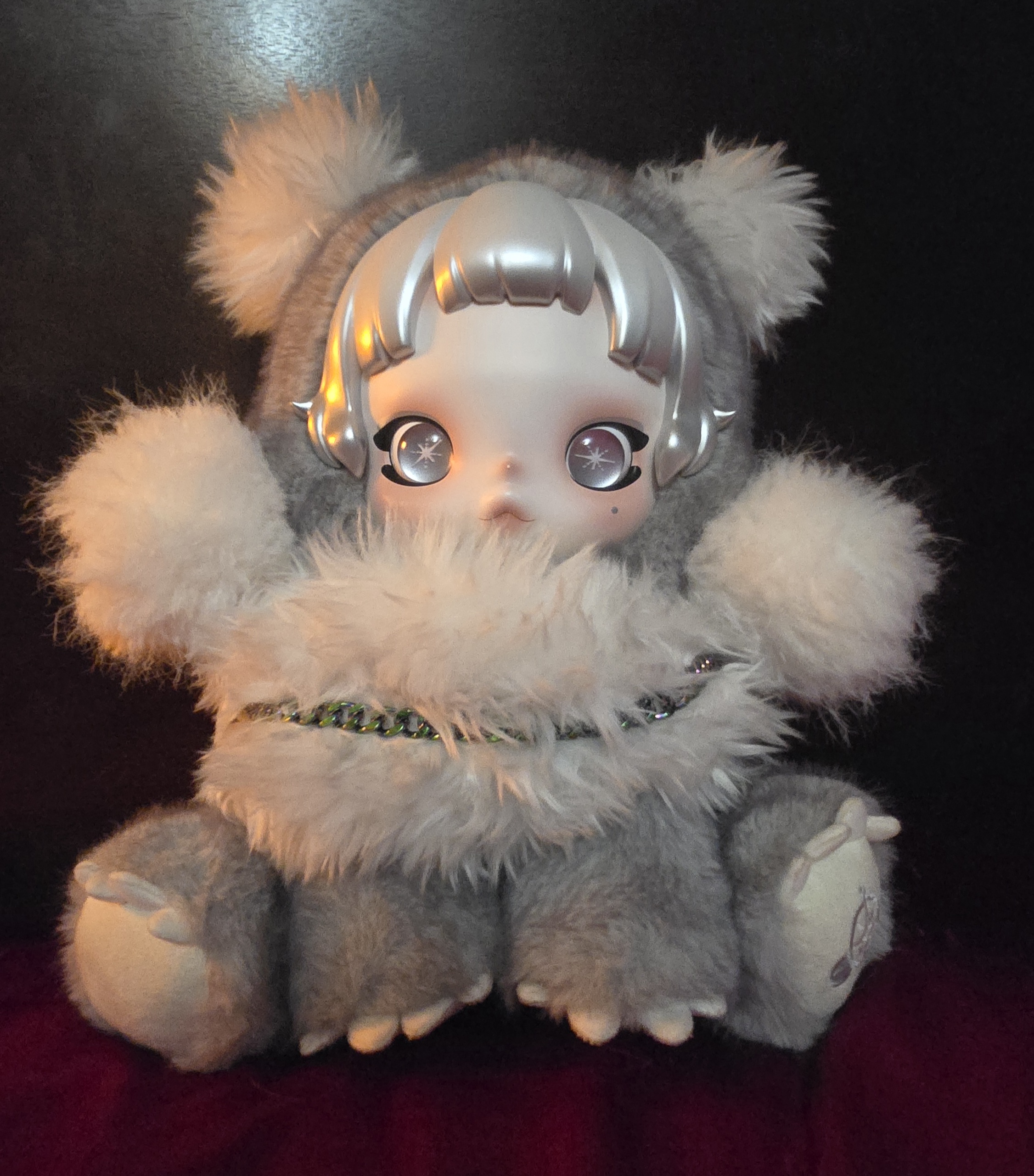 Labubu θ SKULLPANDA Punk Panda Plush Doll｜Punk Style Plush｜POP