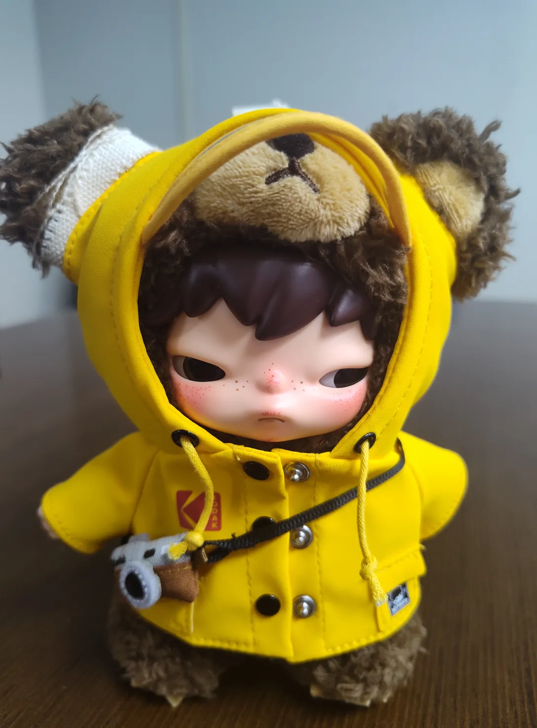 Labubu Hirono × Kodak Click Bear Plush Doll Pendant｜Camera‑Collab