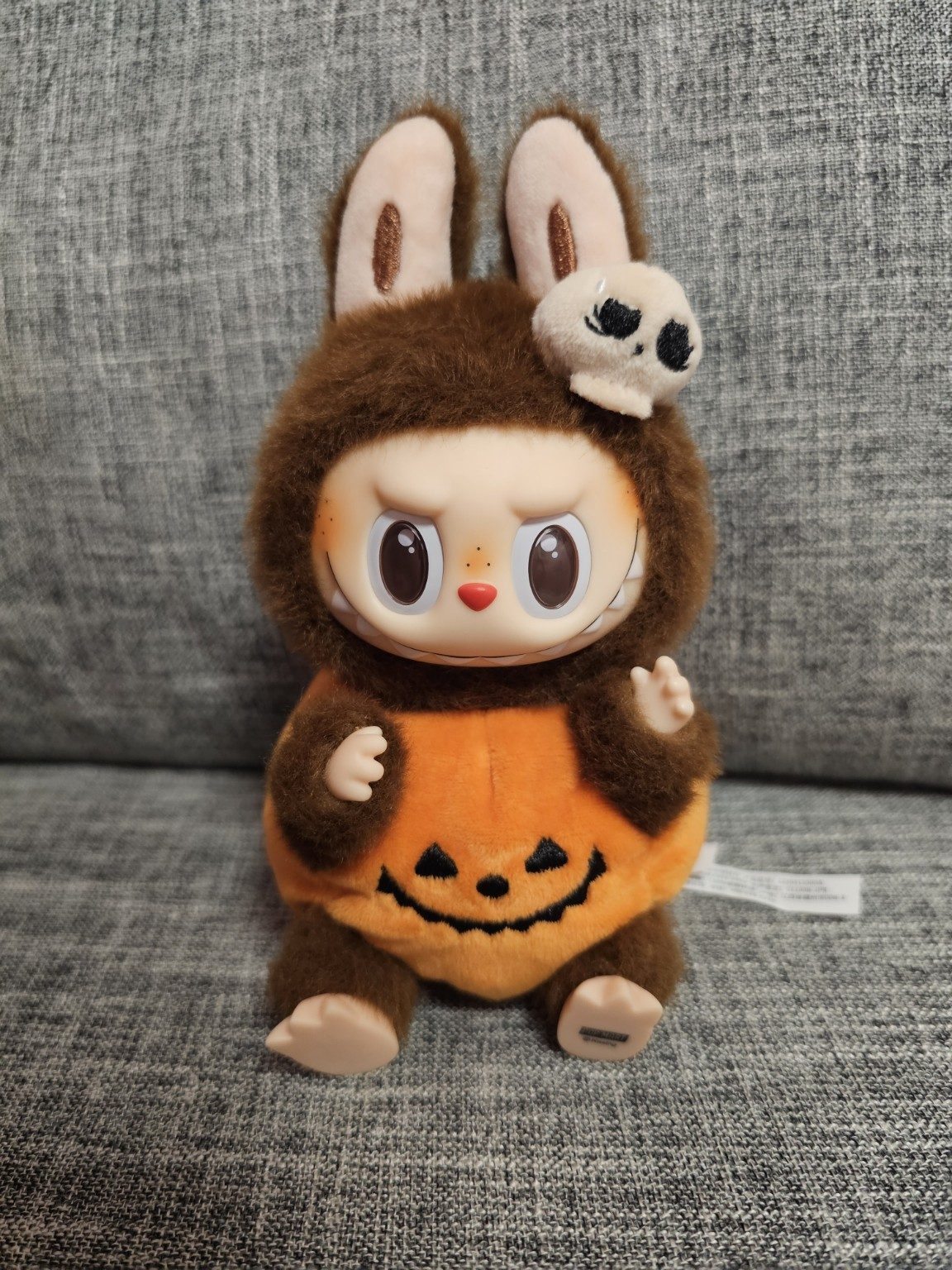 Happy Halloween Party Series-Sitting Pumpkin Vinyl Plush Pendant