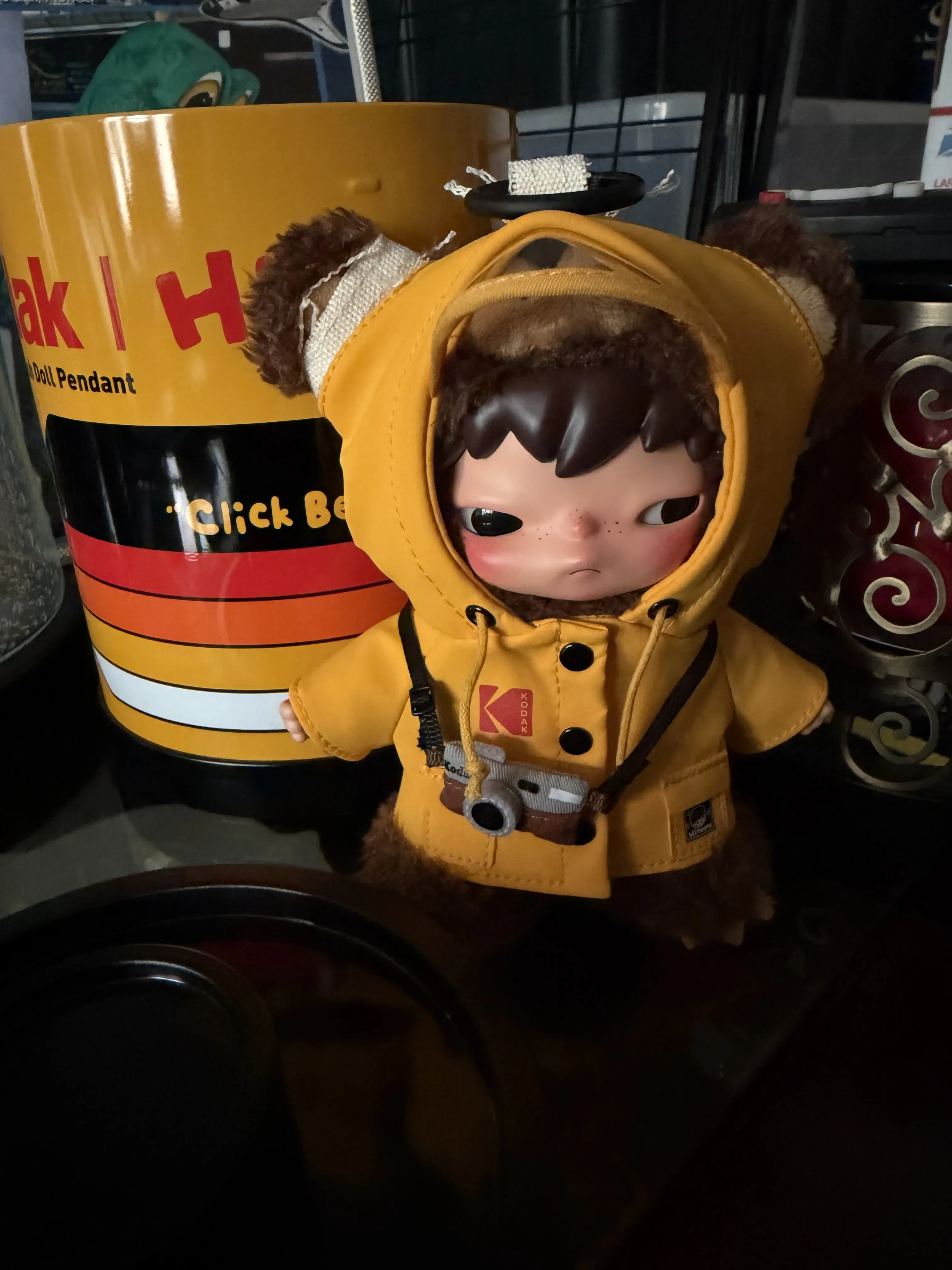 Hirono × Kodak Click Bear Plush Doll Pendant|POP MART US Official