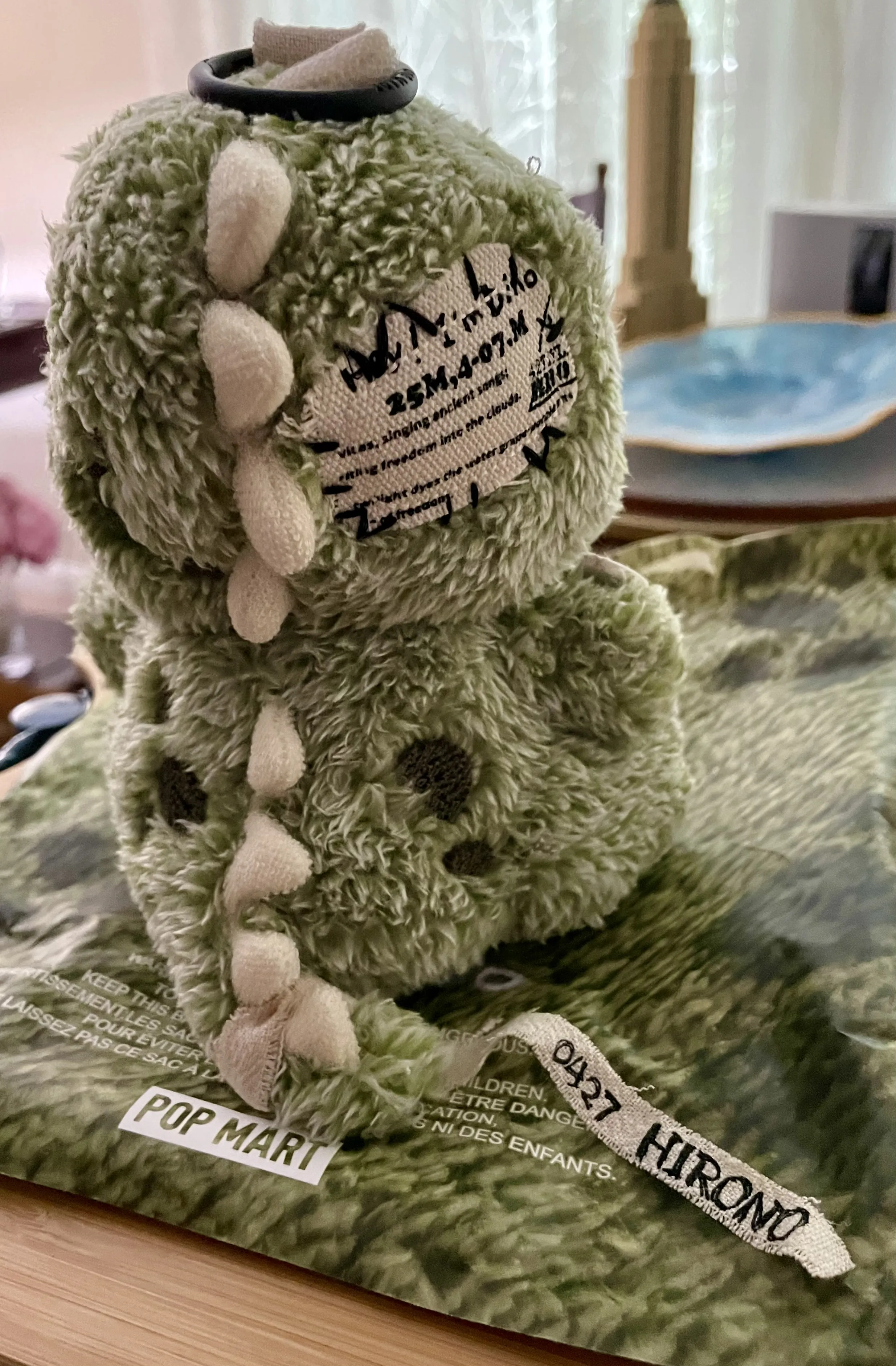Labubu Hirono Dino Plush Doll Pendant｜Dino‑Theme Charm｜POP MART
