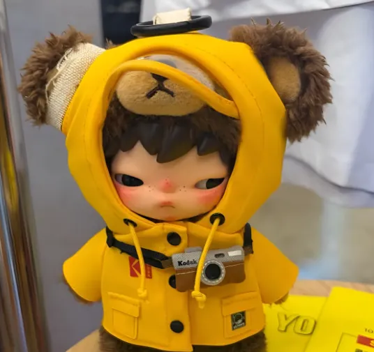 Labubu Hirono × Kodak Click Bear Plush Doll Pendant｜Camera‑Collab